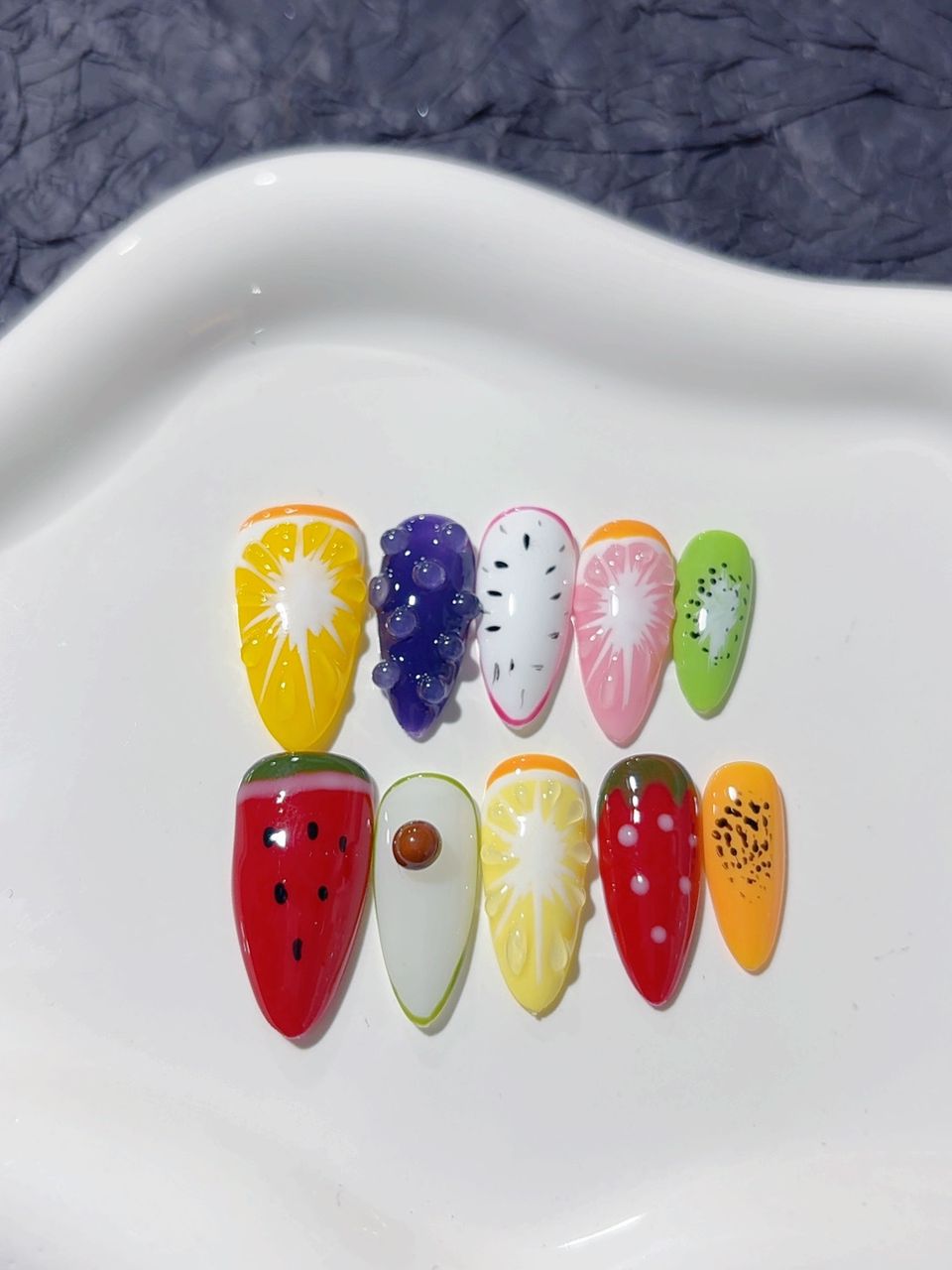 Mittel lange Press on nails