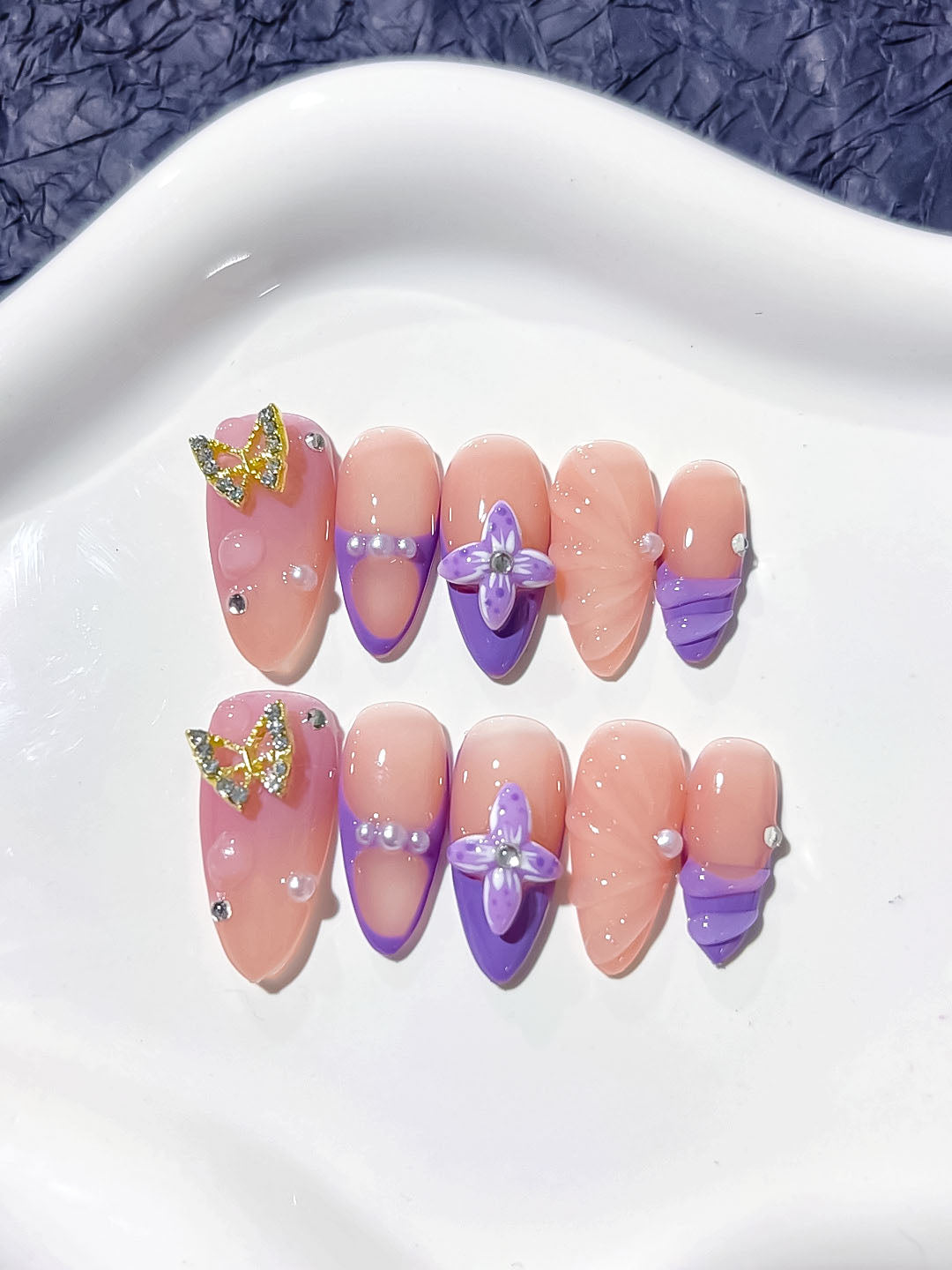 Mittel lange Press on nails