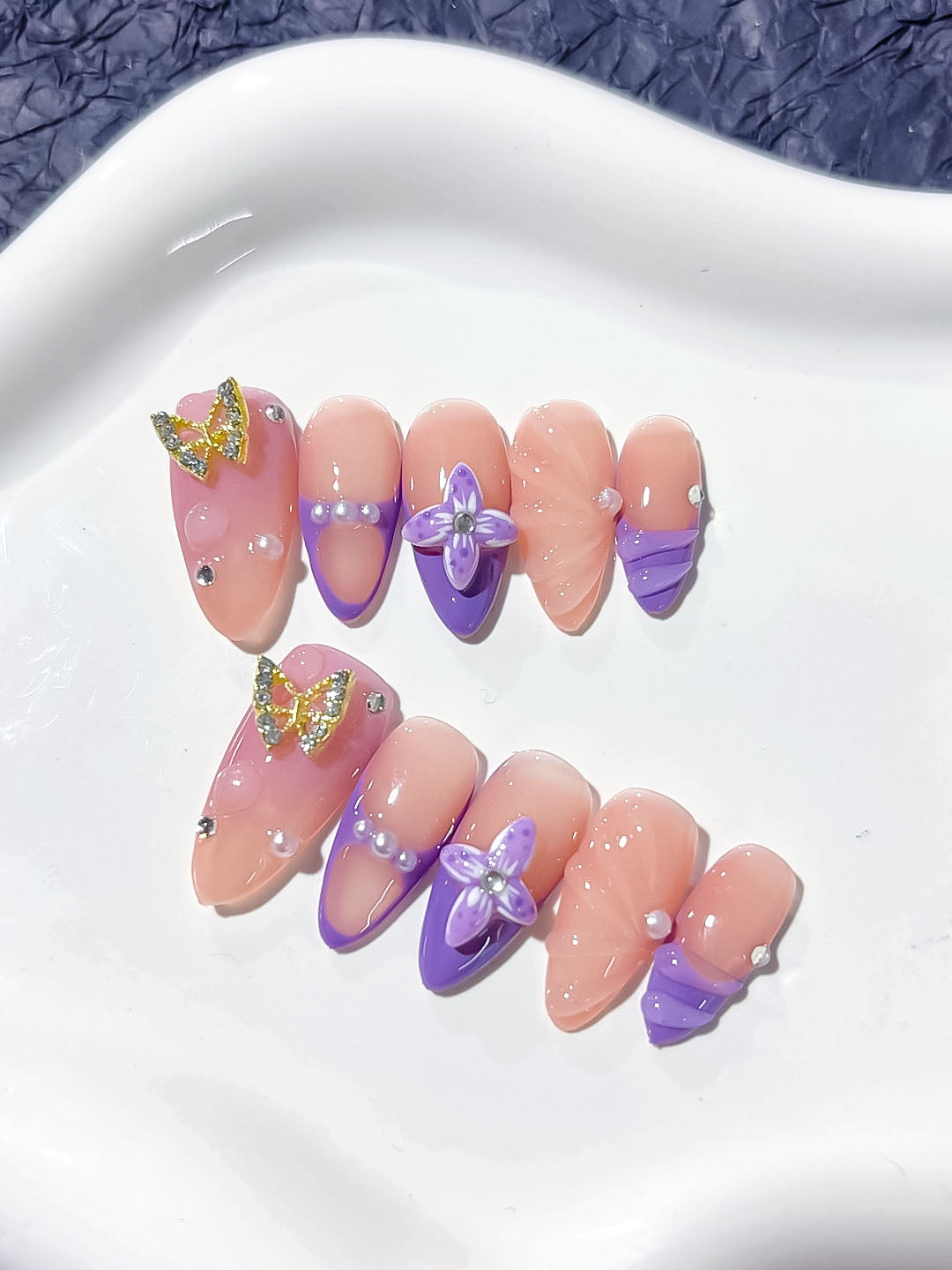 Mittel lange Press on nails