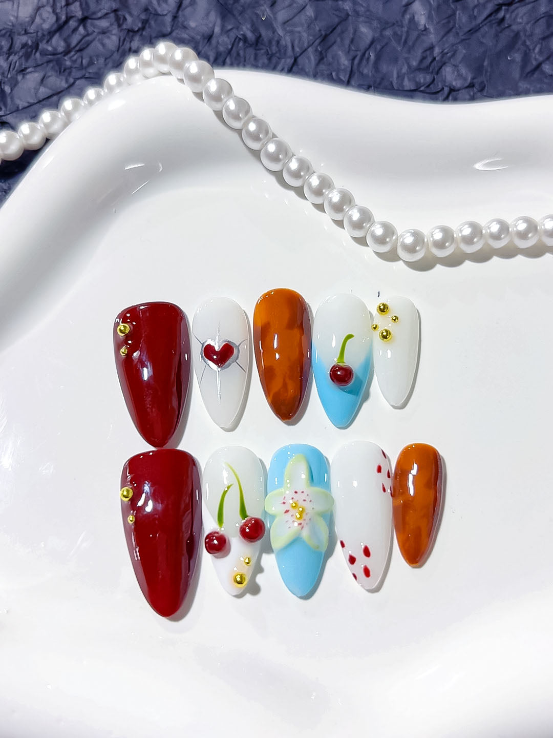 Mittel lange Press on nails