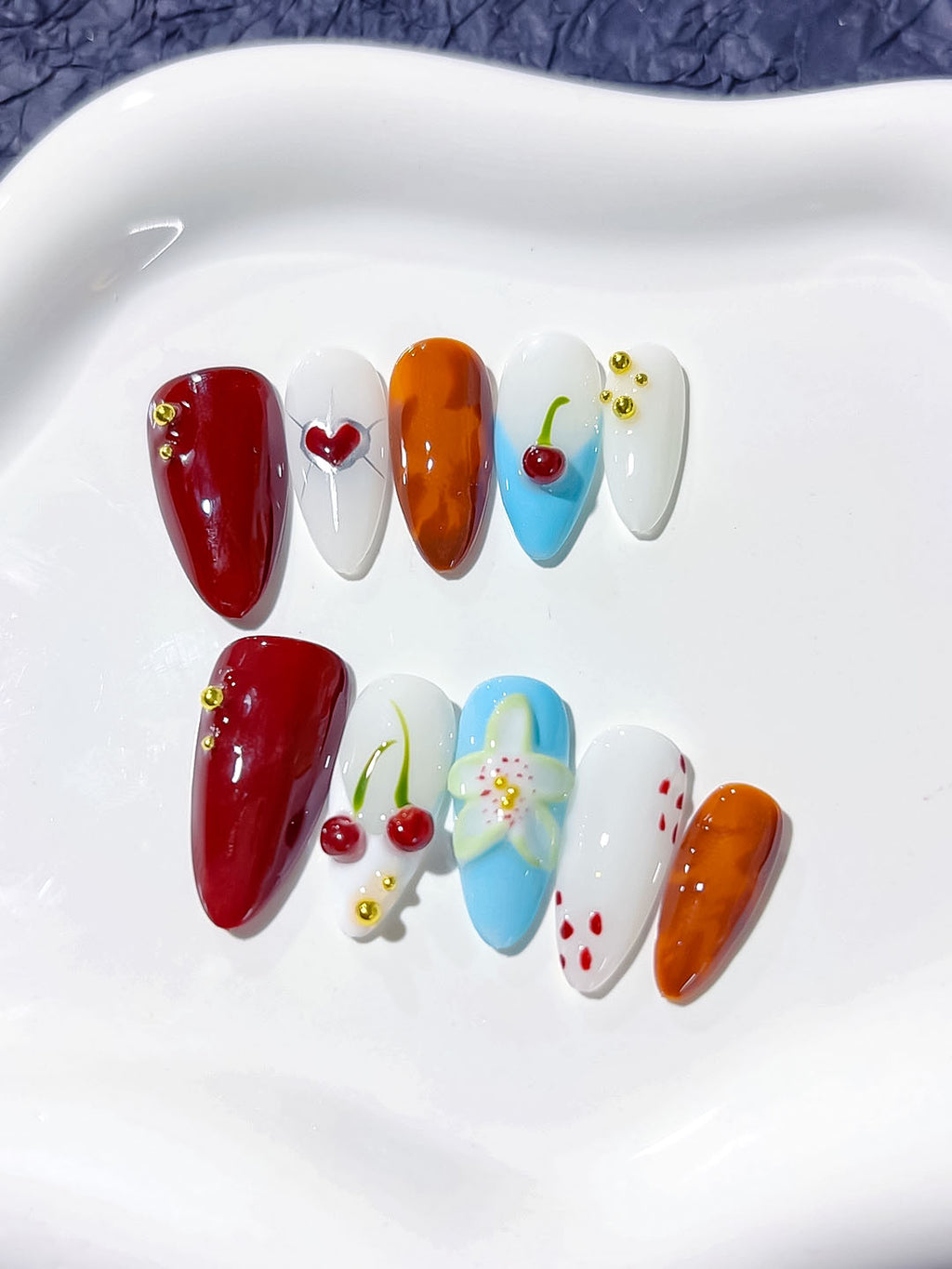 Mittel lange Press on nails