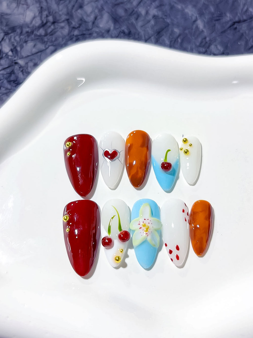 Mittel lange Press on nails