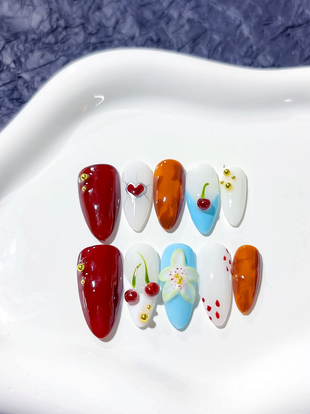 Mittel lange Press on nails