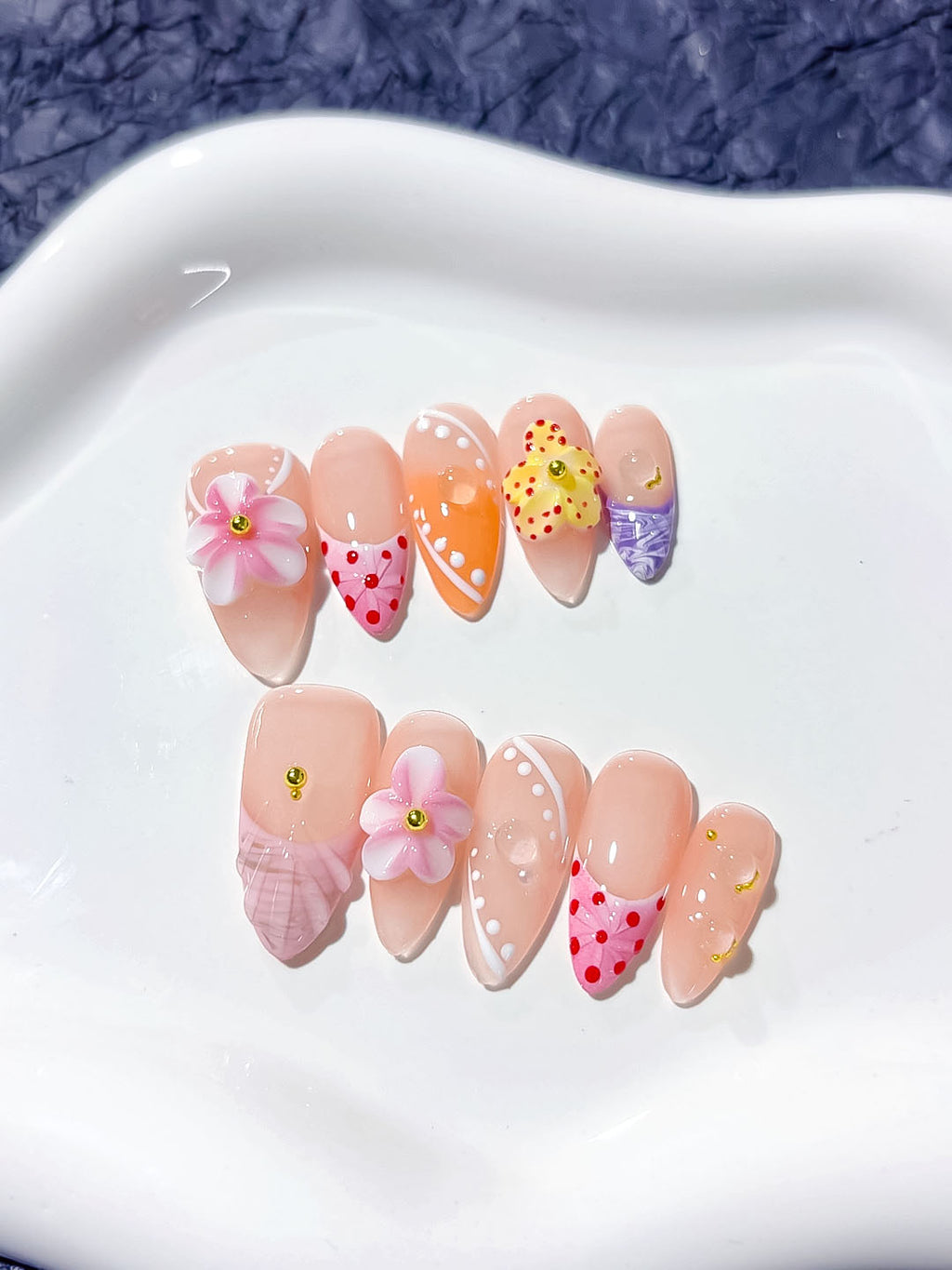 Mittel lange Press on nails
