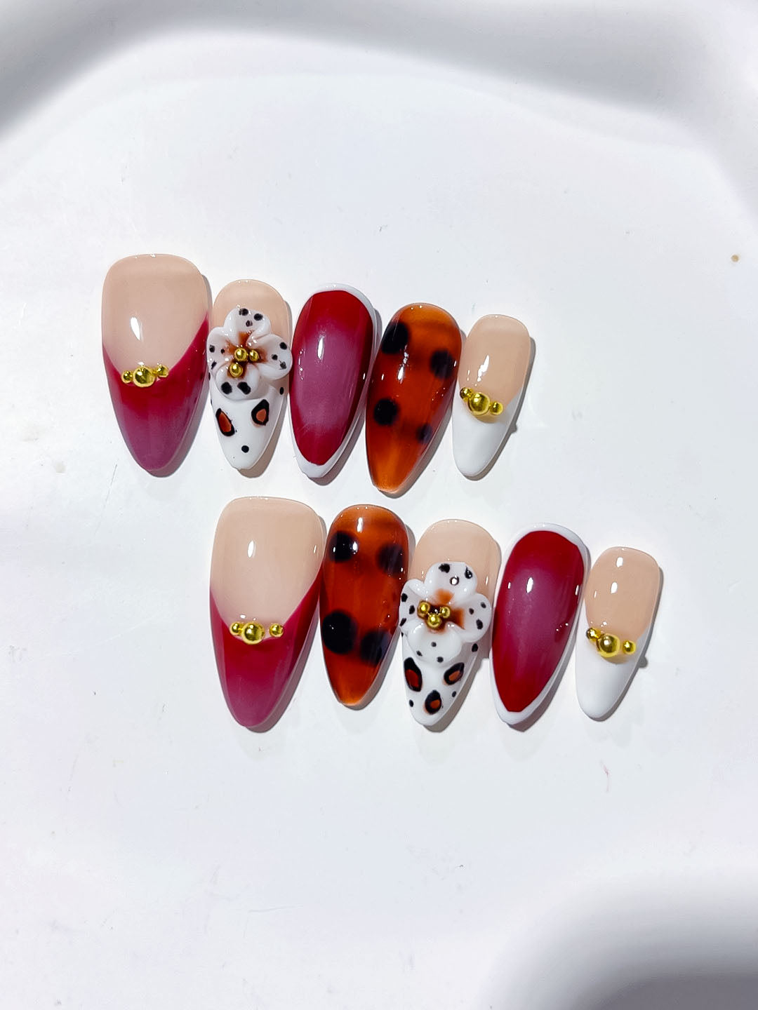 Mittel lange Press on nails
