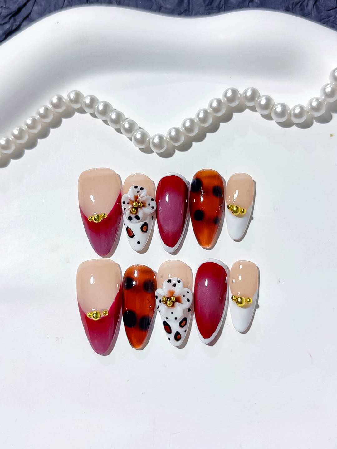 Mittel lange Press on nails