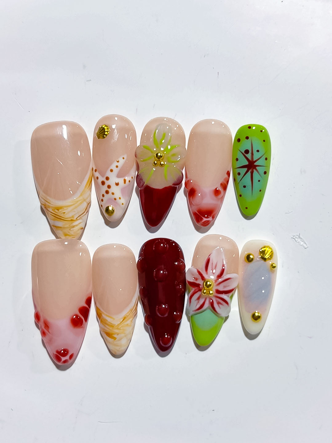 Mittel lange Press on nails