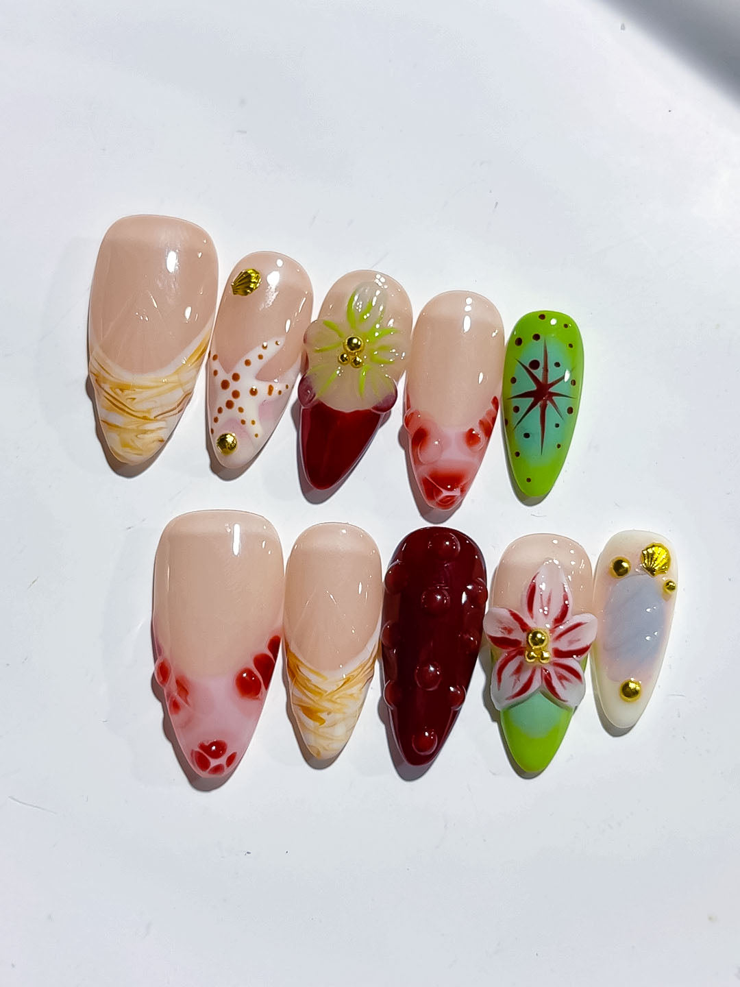 Mittel lange Press on nails