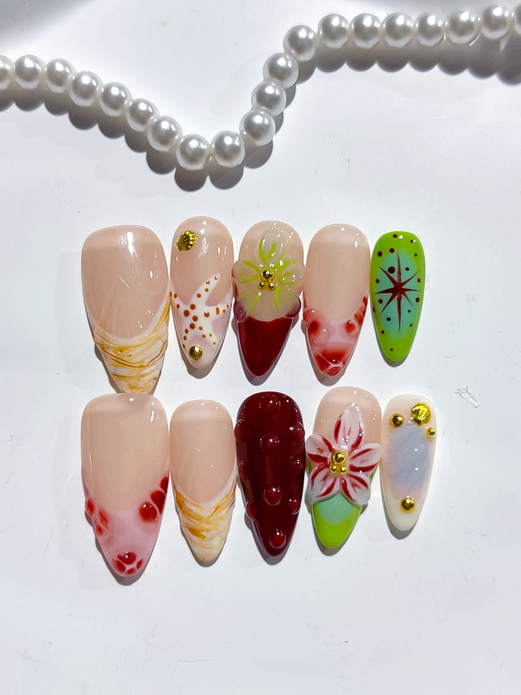 Mittel lange Press on nails